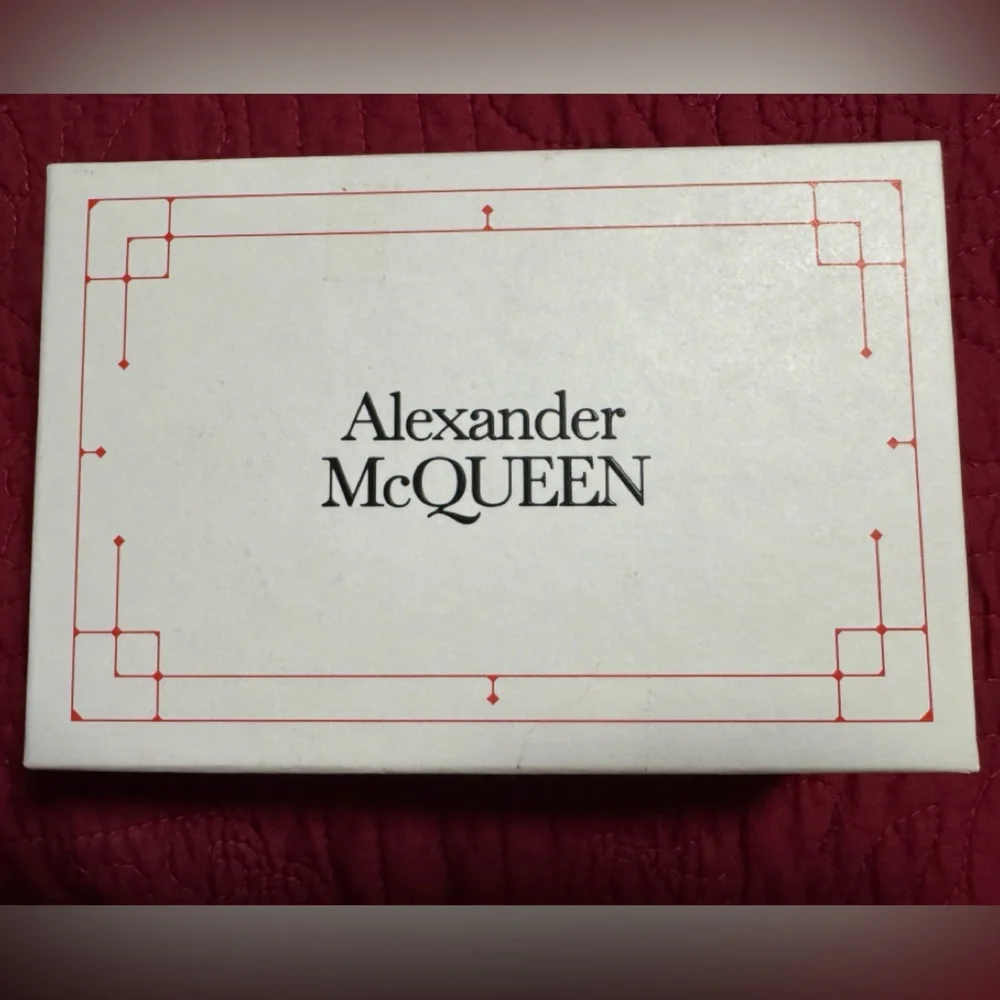 Alexander McQueen Tape Logo Billfold Wallet – Brand New with Original box